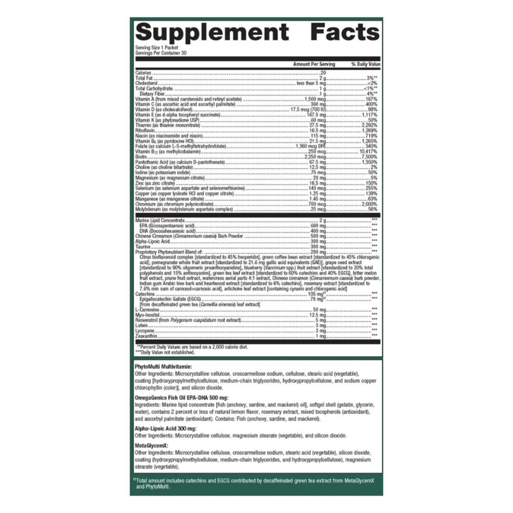 Metagenics Wellness Essentials Healthy Balance – 30 Daily Packs