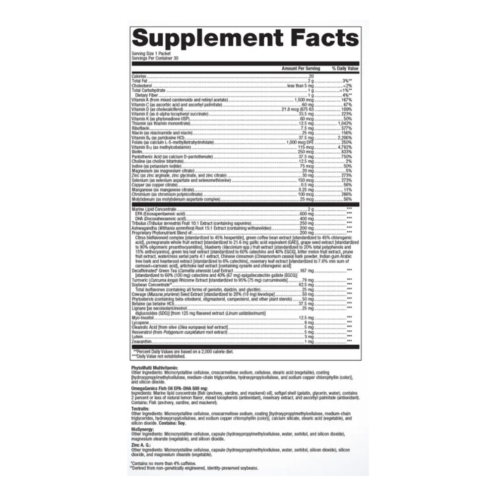 Metagenics Wellness Essentials Men's Vitality Daily Packs - 30 Packets