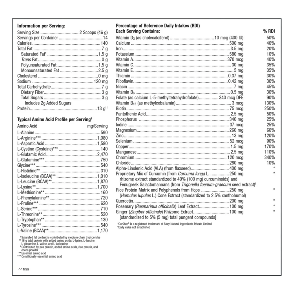 Metagenics UltraInflamX Plus 360 Chocolate-Orange - 644g