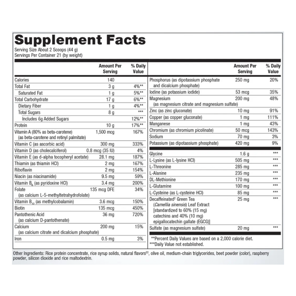 Metagenics UltraClear Plus Detox Powder Berry Flavor - 32.59 oz 924 Grams