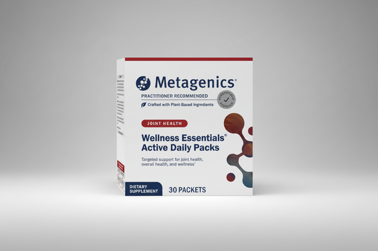 Metagenics Wellness Essentials Active Daily Packs supplement box on a white background
