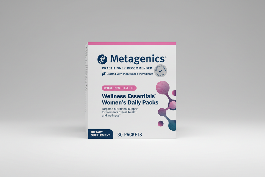 Metagenics Women's Daily Packs supplement packaging on a white background