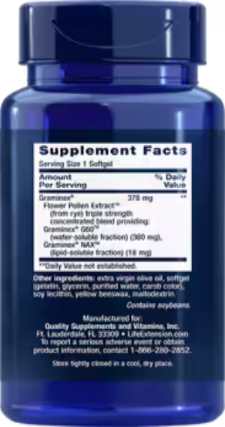 Life Extension Triple Strength ProstaPollen 30 Softgels – Midwest Vitamins