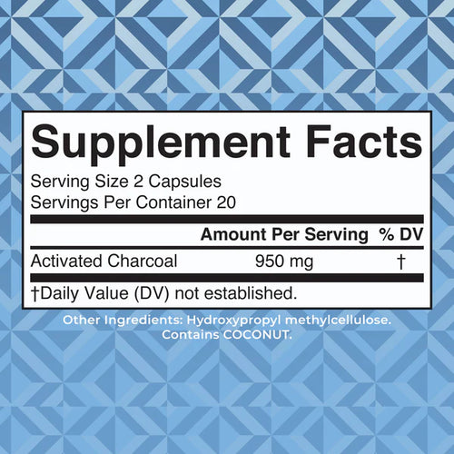 Activated Charcoal Capsules 40 ct